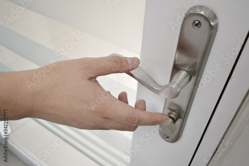 Be careful before touching the doorknob. Should be cleaned every time.