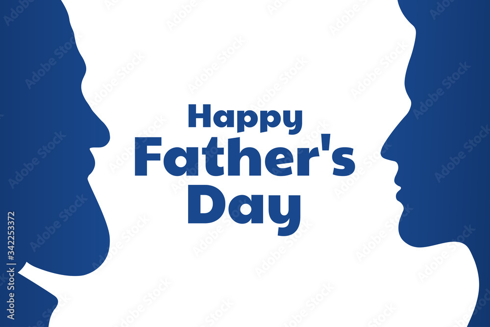 Happy Father's Day. Holiday concept. Template for background, banner, card, poster with text inscription. Vector EPS10 illustration.