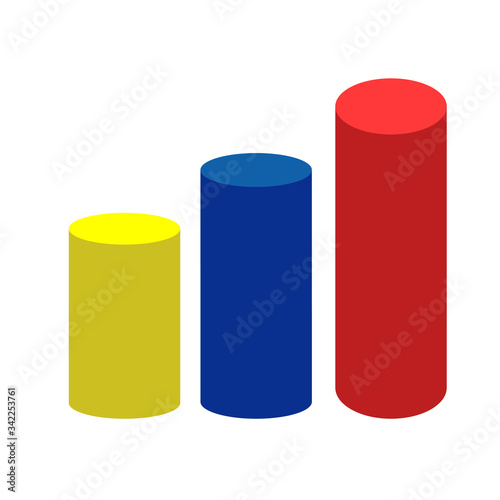 cylinders. Business template for presentation. Creative concept for isometric infographic