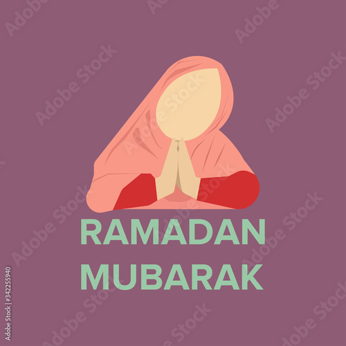 illustration design template happy ramadan