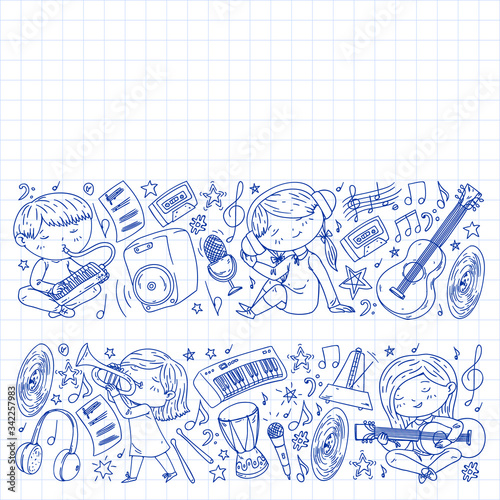 Online musical education and karaoke. Subscribtion for music and songs downloading. Learn how to play guitar, piano, singing in internet.