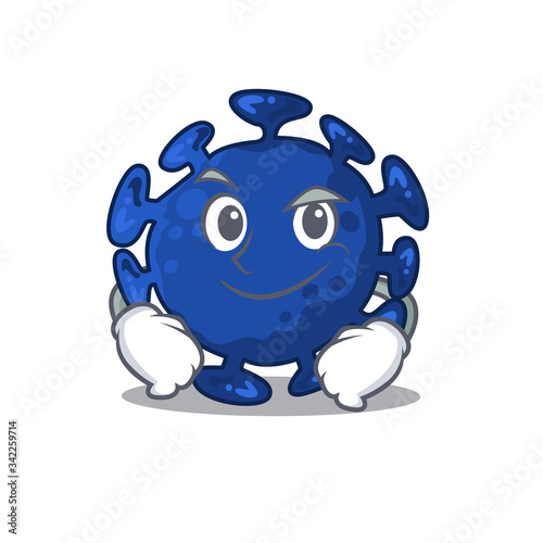 A mascot design of streptococcus having confident gesture