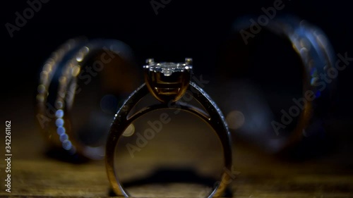 Wedding rings macro photo