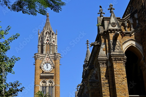 MUMBAI, INDIA - February 7, 2019: The victorian Rajabai Clock Tower of Mumbai University (formerly Bombay) in Mumbai, India photo