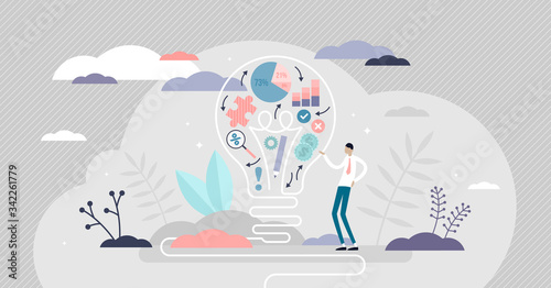 Creative strategy vector illustration. Innovative flat tiny persons concept