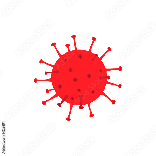 Coronavirus icon on white backgrouhd. Coronavirus outbreak. Coronavirus 2019-nCoV. Vector illustration
