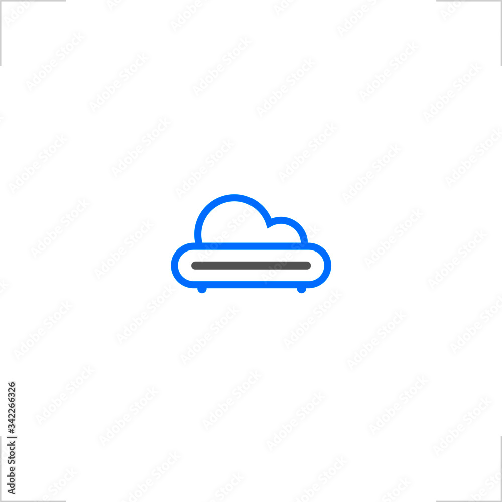 cloud logo stripe line design