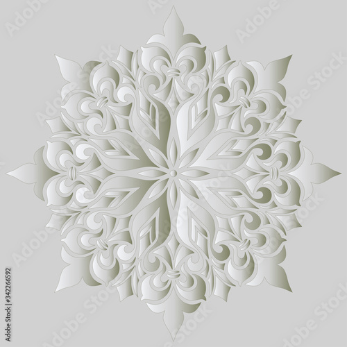 Mandala pattern white gradient good mood