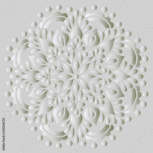 Mandala pattern white gradient good mood