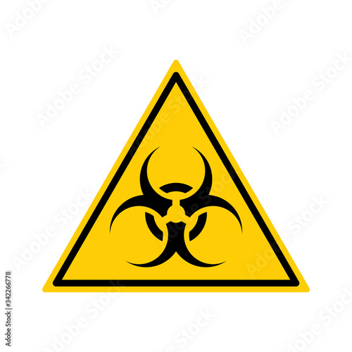 Biohazard sign. Symbol of biological threat alert. Vector illustration.