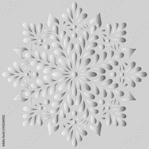 Mandala pattern white gradient good mood