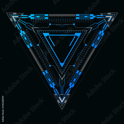 Triangular element for a futuristic design.