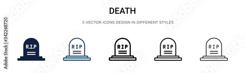 Photo Death icon in filled, thin line, outline and stroke style