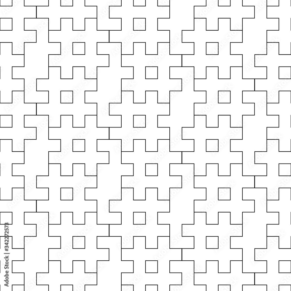 Seamless Japanese pattern of double-digited swastika