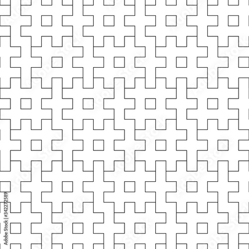 Seamless Japanese pattern of double-digited swastika