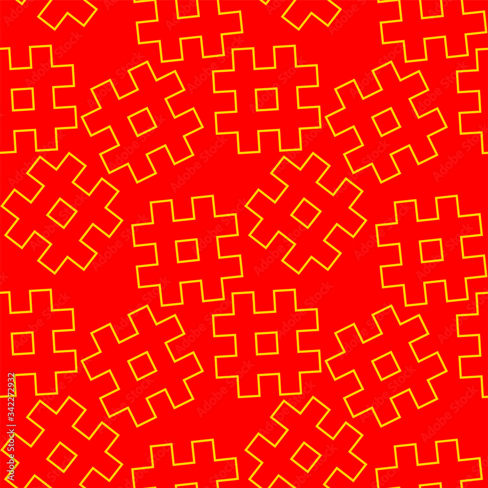 Red Seamless Japanese pattern of double-digited swastika Red Seamless Japanese pattern of double-digited swastika