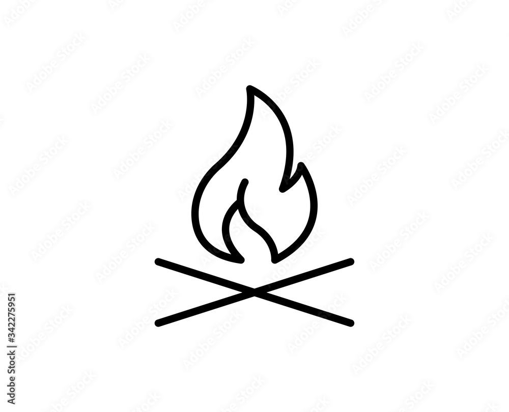 Flat line icon Flat line icon