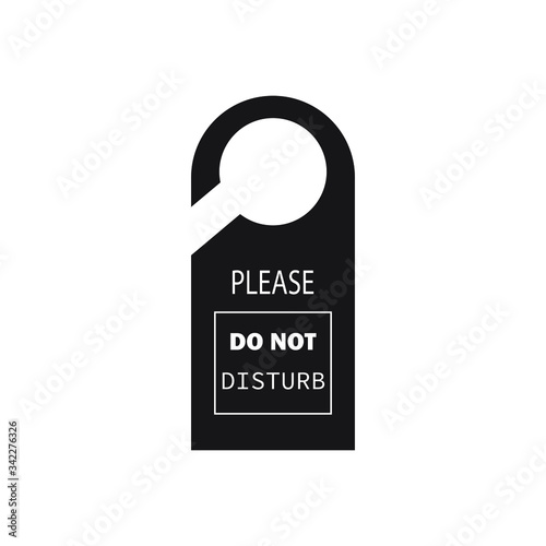 Please do not disturb hanger tag icon design isolated on white background