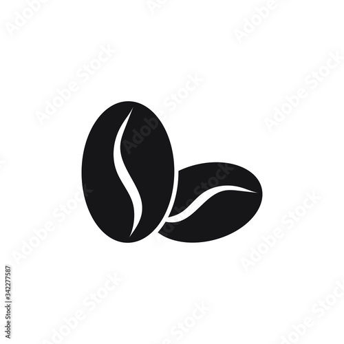 Coffee bean icon design isolated on white background