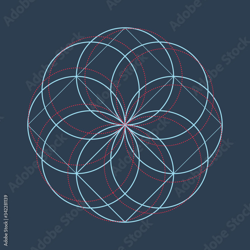 Abstract circle background. Geomtric simple art. Geometric Shapes. Cover Pages Design. Jpeg illustration