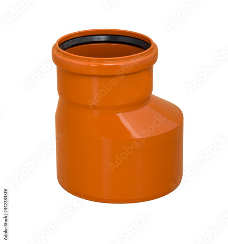 red plastic pipes