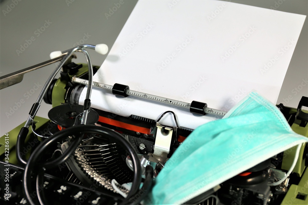 Fototapeta premium close up of typewriter