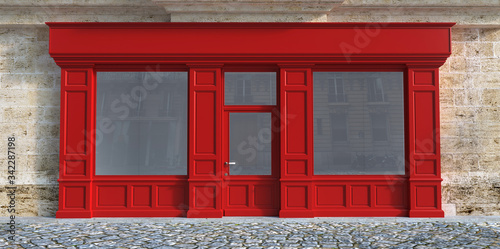 Shop front red