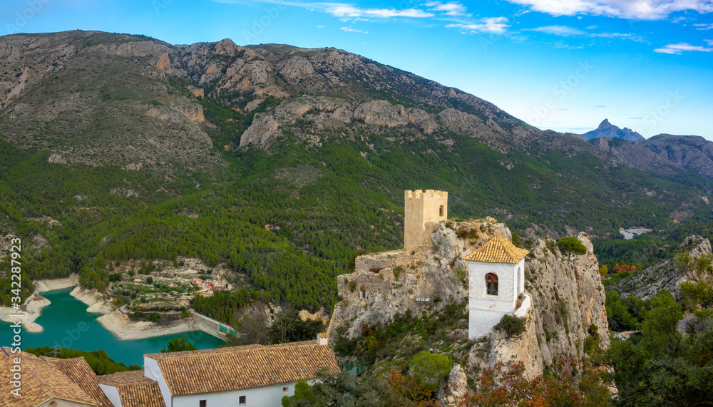Old castle build in 11th century in Guadalest Spain