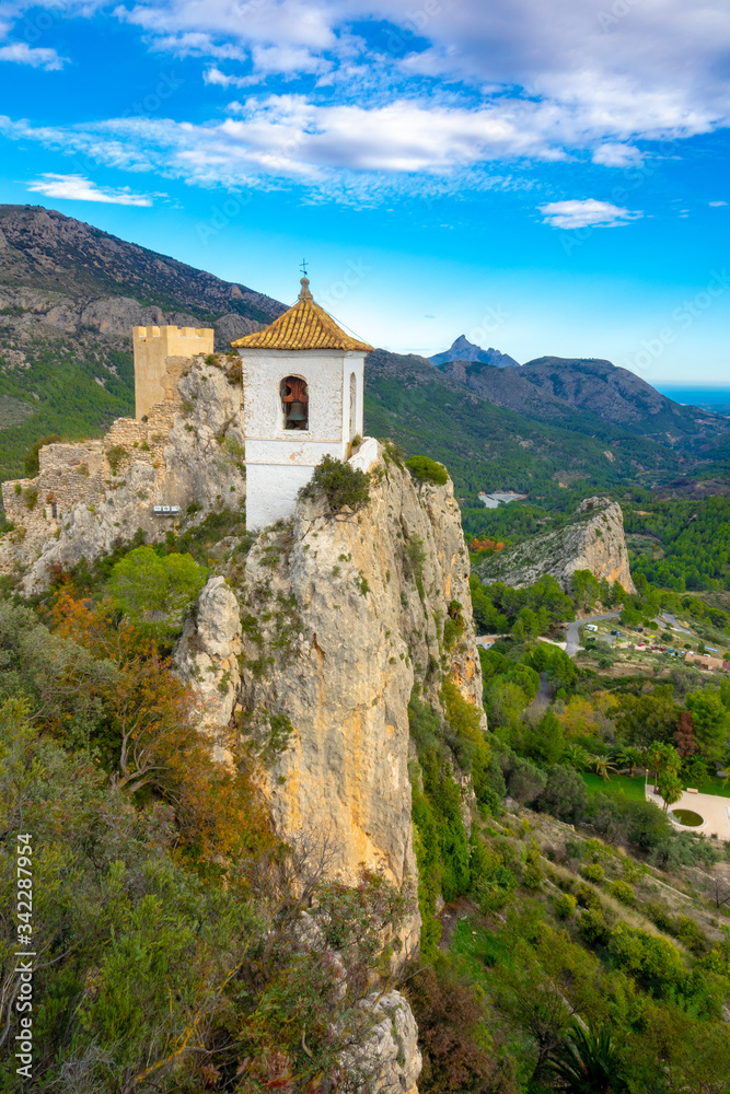 Old castle build in 11th century in Guadalest Spain
