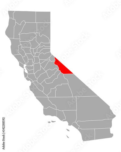 Karte von Mono in Kalifornien