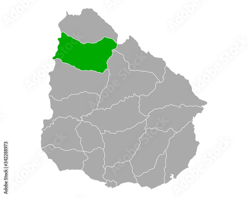 Karte von Salto in Uruguay