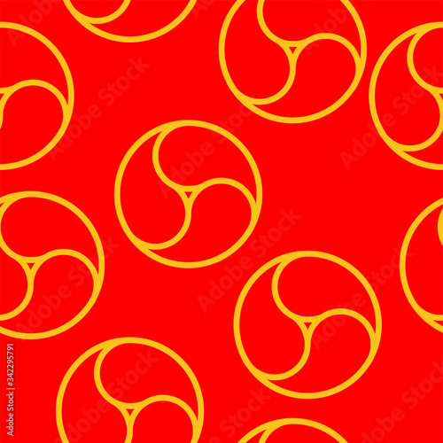 Red Commashaped seamless Japanese pattern photo