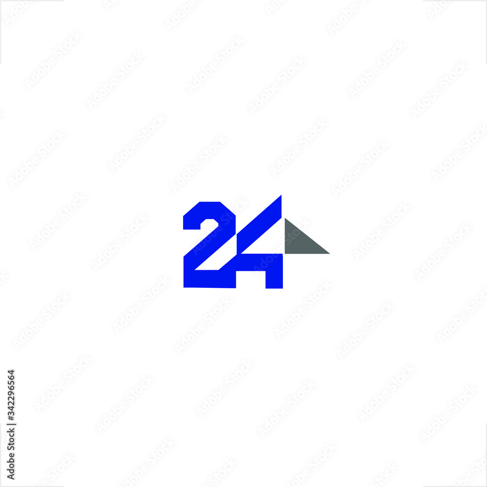 initial 24 number logo triangle design initial 24 number logo triangle design