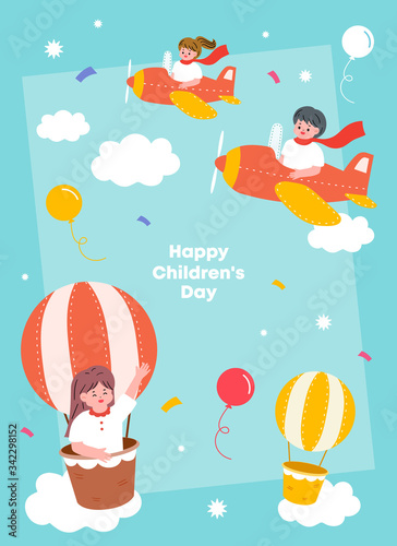 Children's illustration. Illustration for educational activities with friends.