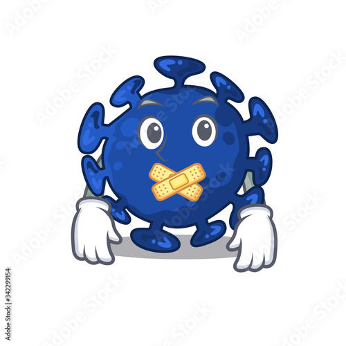 streptococcus cartoon character style with mysterious silent gesture