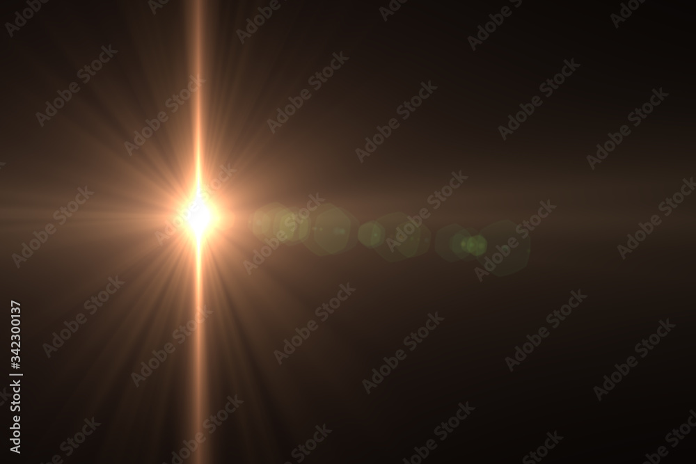 Beautiful optical lens flare effect Golden sun light Beautiful optical lens flare effect Golden sun light