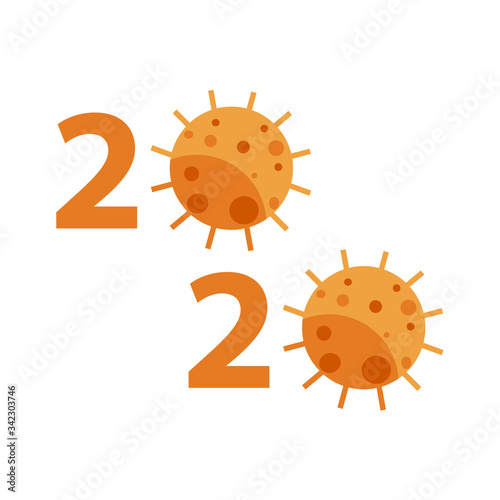 Coronavirus 2019-nCoV. Corona virus icon. Black on white background isolated. China pathogen respiratory infection (asian flu outbreak). influenza pandemic. virion of Corona-virus. Vector
