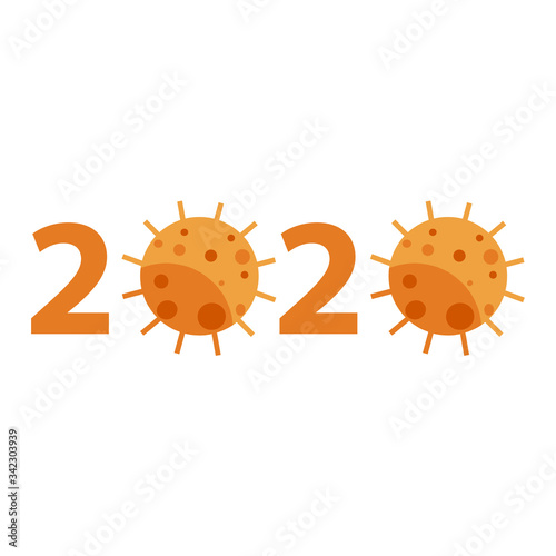 Coronavirus 2019-nCoV. Corona virus icon. Black on white background isolated. China pathogen respiratory infection (asian flu outbreak). influenza pandemic. virion of Corona-virus. Vector