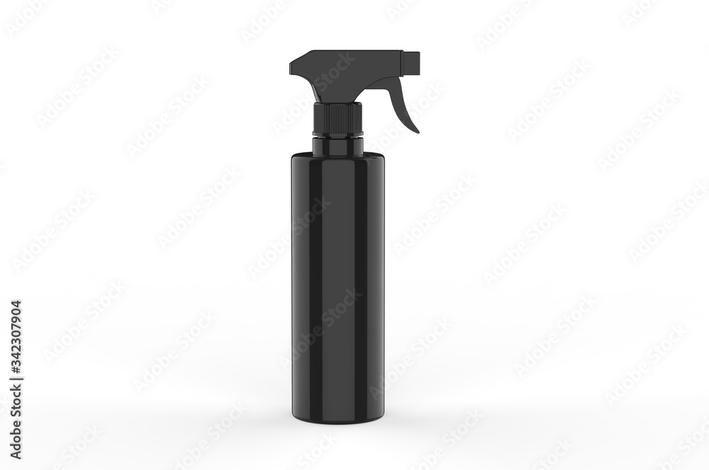 Blank plastic trigger spray for branding, 3d render illustration. Blank plastic trigger spray for branding, 3d render illustration.
