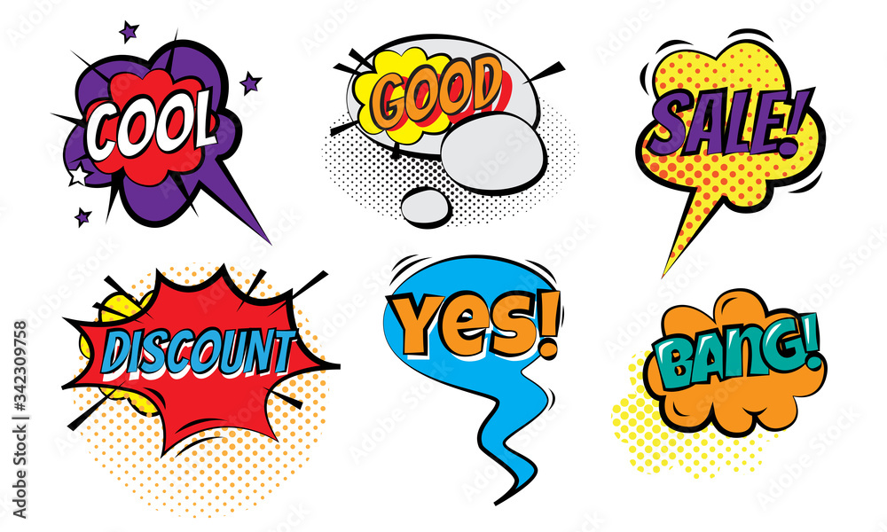 Different chat doodles and traditional words for messages vector illustration Different chat doodles and traditional words for messages vector illustration