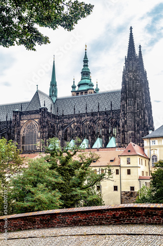 The majestic medieval cathedral in Prague, St. Vitus Cathedral