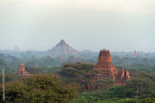 Bagan  Myanmar Land of many pagodas at the morning