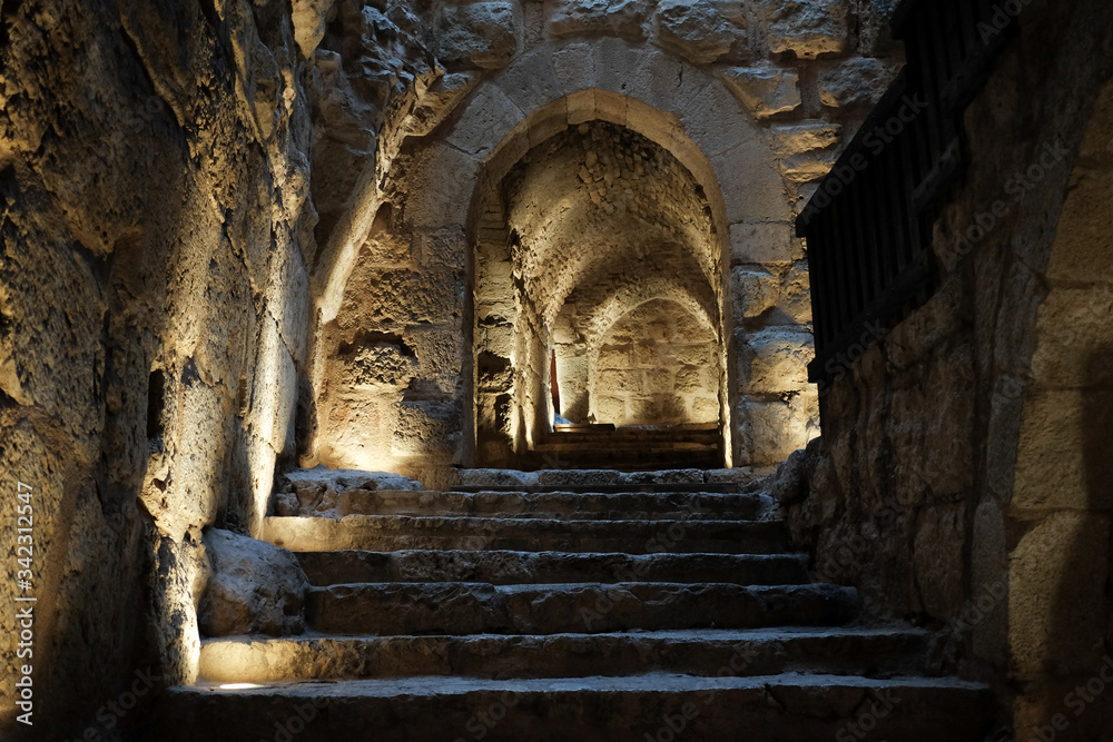 Beautiful stone tunnel and stairs Beautiful stone tunnel and stairs
