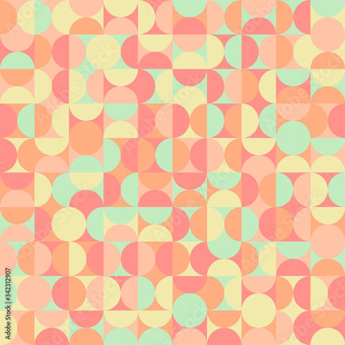 Wallpaper Mural 70s Particles Semi Circle Collage Seamless Pattern Torontodigital.ca