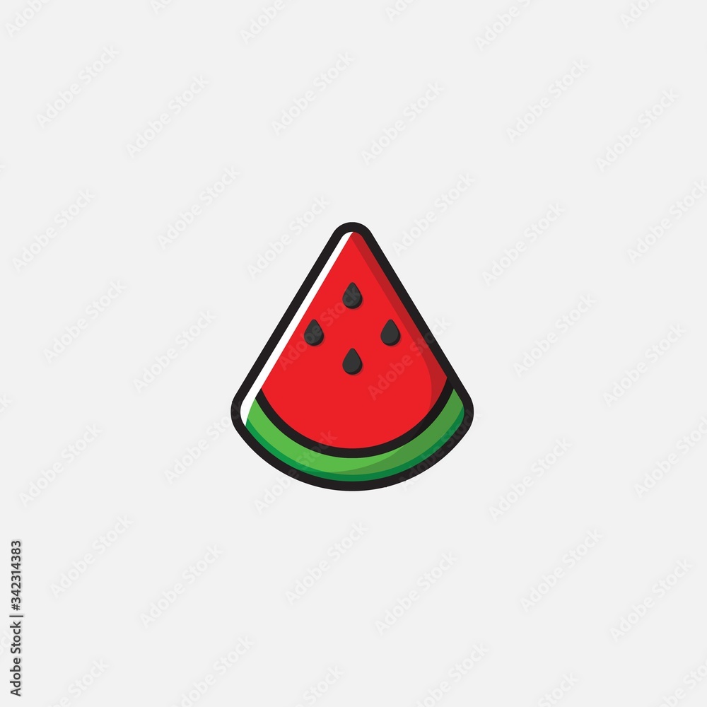 watermelon icon vector illustration design watermelon icon vector illustration design