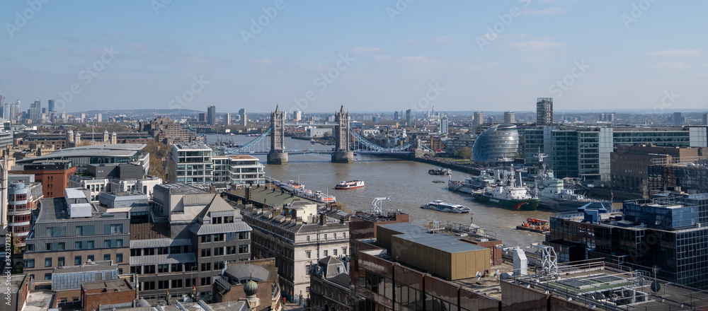 London skyline from the Monument