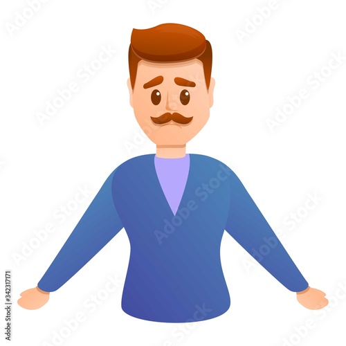 Depression icon. Cartoon of depression vector icon for web design isolated on white background