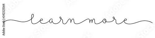 LEARN MORE black vector monoline calligraphy with swashes