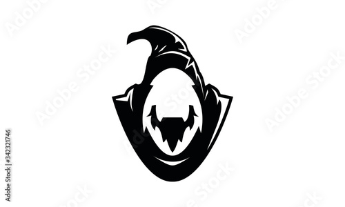 vector logo witch