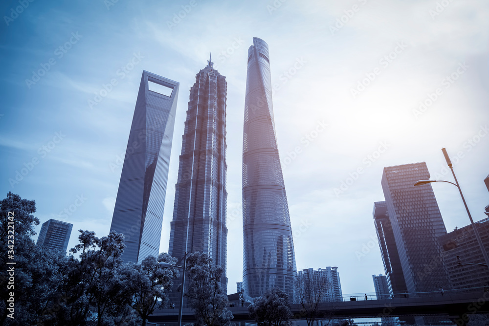 Shanghai Lujiazui CBD modern architecture skyline